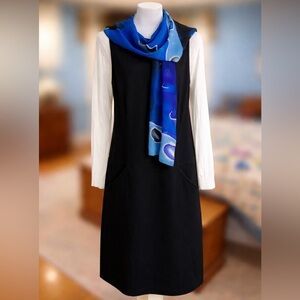 TALBOTS Black Zippered Jumper, Looks great over tops, Size 10